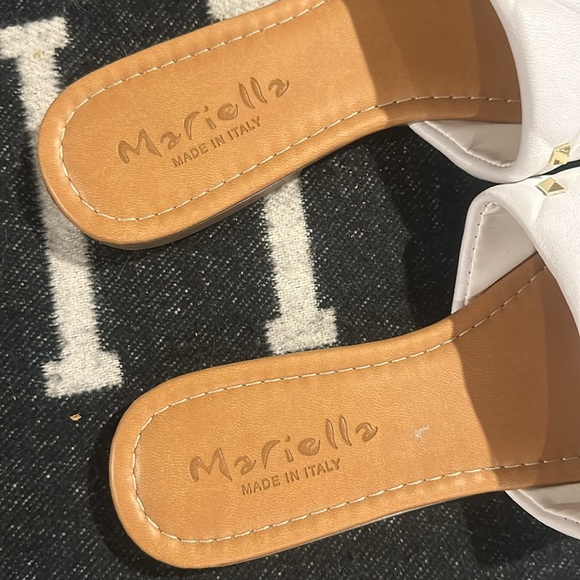 Mariella Leather Sandal Slides-size 9 - Picture 5 of 6